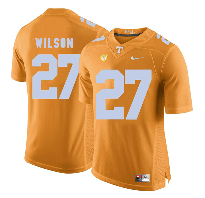 Tennessee Volunteers #27 Al Wilson Orange College Football Jersey